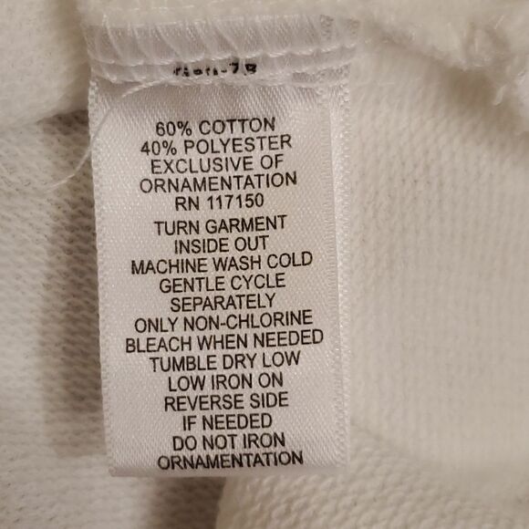 Quacker Factory white tunic with embellished v neckline - Picture 6 of 9